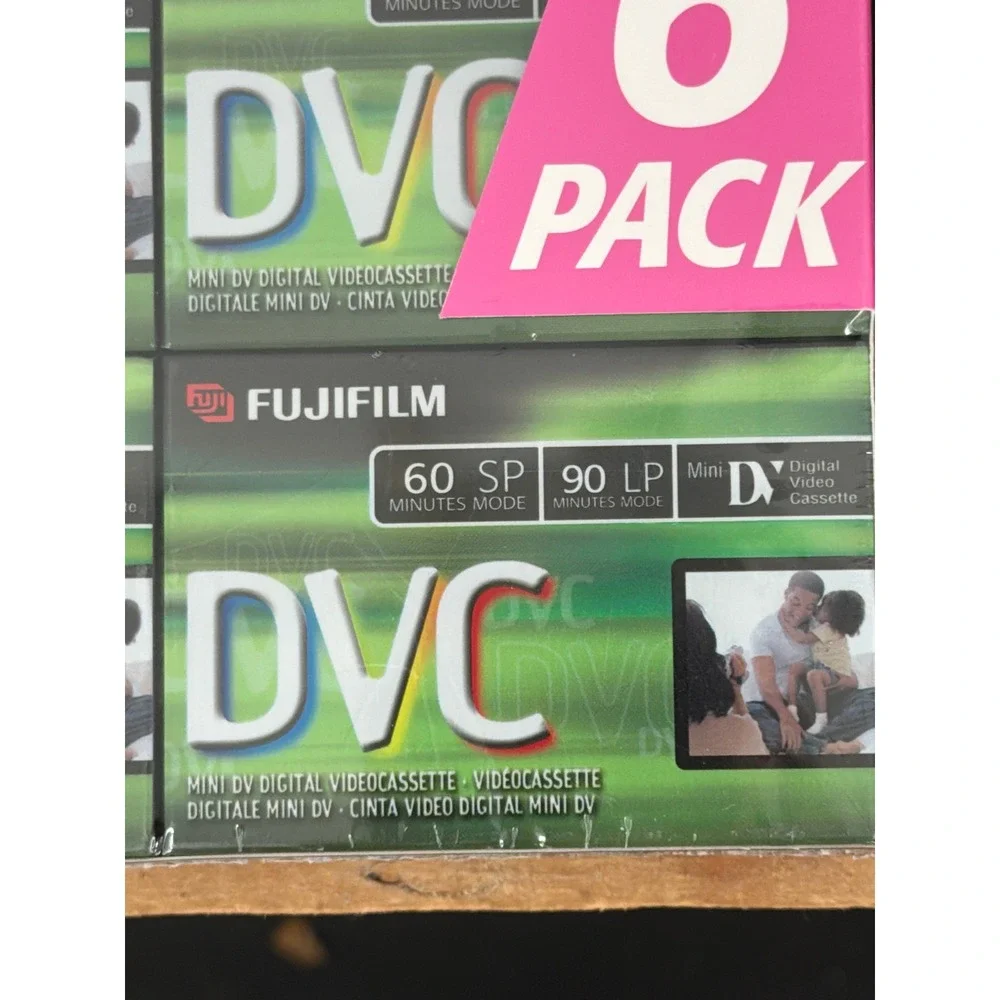 Fujifilm DVC Mini DV Digital Videocassette 60 SP 90 LP 6-Pack Sealed New Tapes